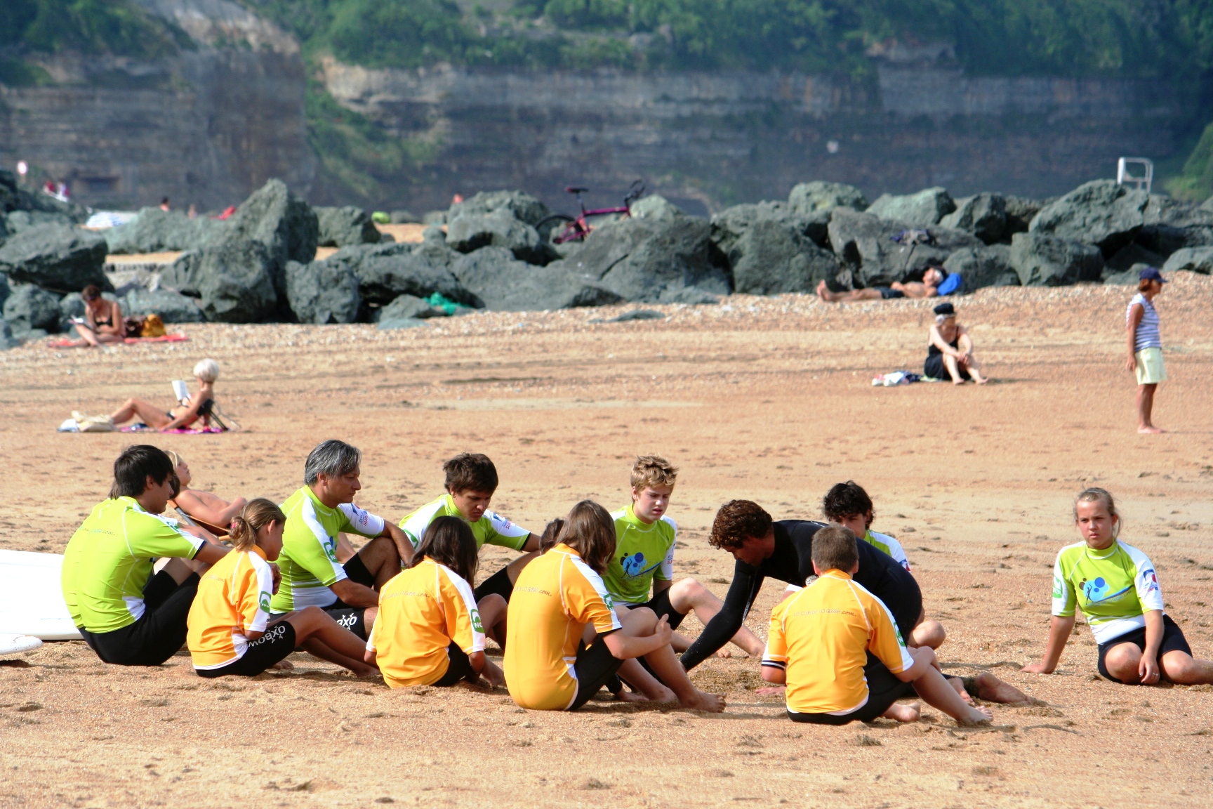coching sur la plage au pays basque pour un cour de surf